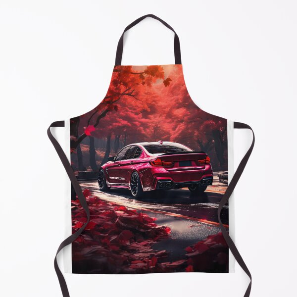 Item preview, Sports Sedan Driving Under Vibrant Red Autumn Trees designed and sold by RevUpDesign.