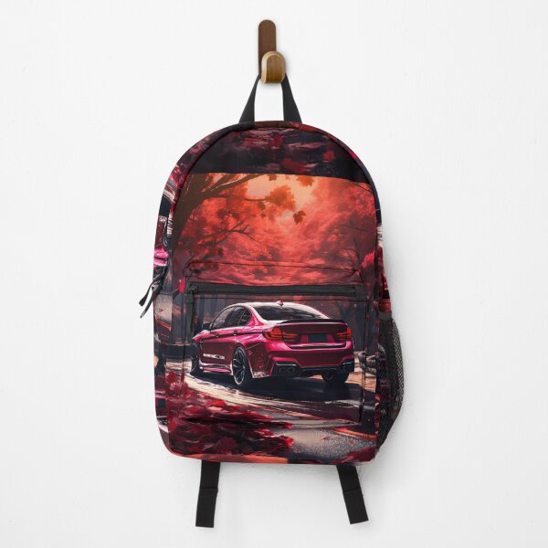 Item preview, Sports Sedan Driving Under Vibrant Red Autumn Trees designed and sold by RevUpDesign.