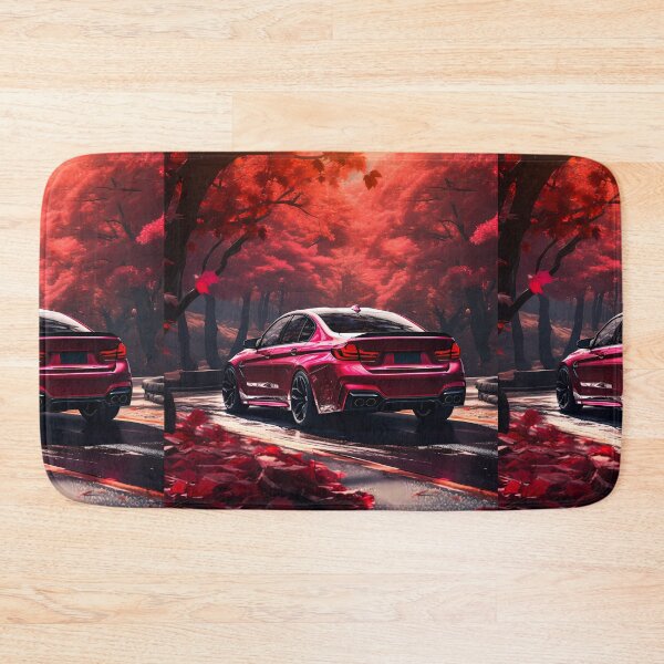 Item preview, Sports Sedan Driving Under Vibrant Red Autumn Trees designed and sold by RevUpDesign.