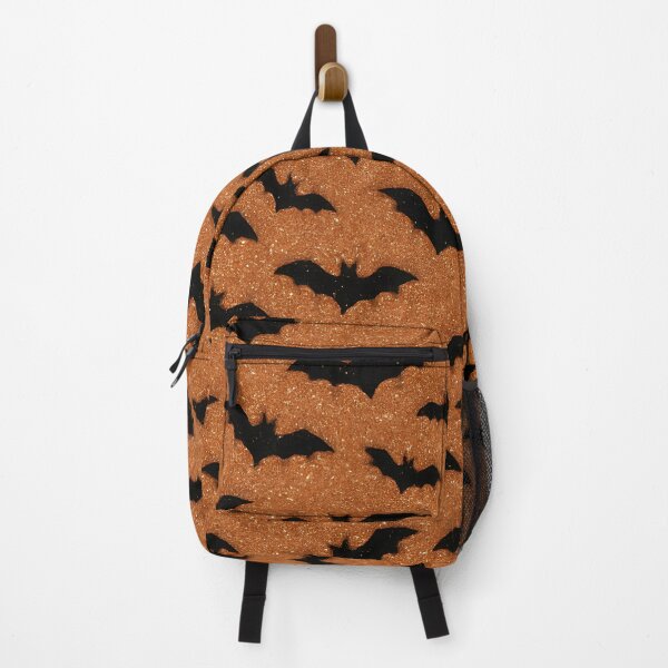 Item preview, Black Bats on Orange Glitter Seamless Pattern designed and sold by SassyArtistry.