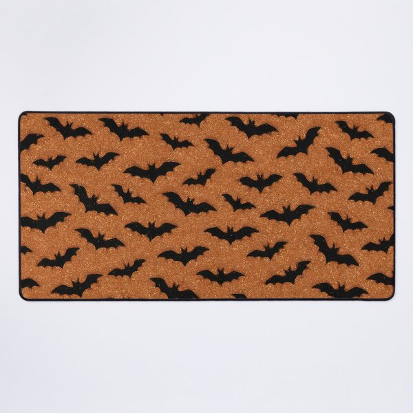 Item preview, Black Bats on Orange Glitter Seamless Pattern designed and sold by SassyArtistry.