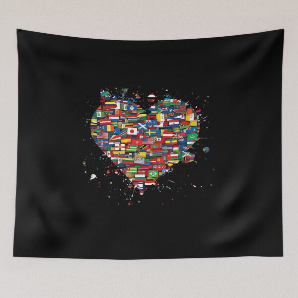 Item preview, Flags Of The Countries Of The World International Heart 		 designed and sold by nioqcvkuzzh59.