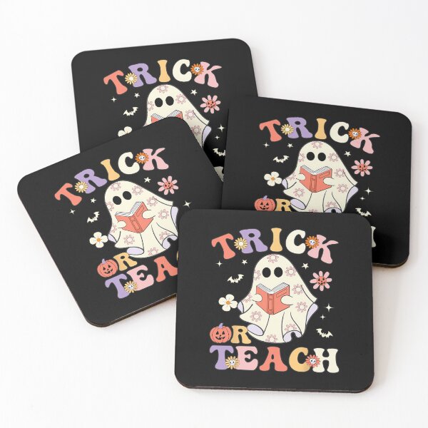 Item preview, Groovy Teacher Halloween Trick or Teach Retro Floral Ghost 		 designed and sold by ceiecgrz78.