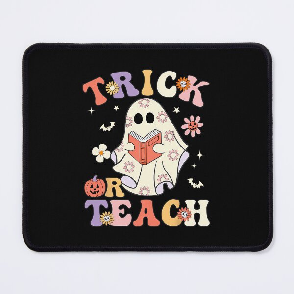 Item preview, Groovy Teacher Halloween Trick or Teach Retro Floral Ghost designed and sold by ceiecgrz78.