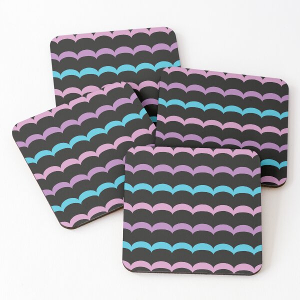 Item preview, Wavy Stripes Print 1 - Magical Popworld Black designed and sold by Daniel Bevis Design.