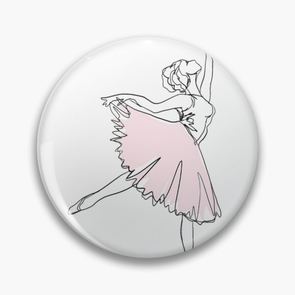Artikelvorschau, Zierliche Ballerina im rosa Tutu (Strichzeichnung) entworfen und verkauft von hknqxony45.