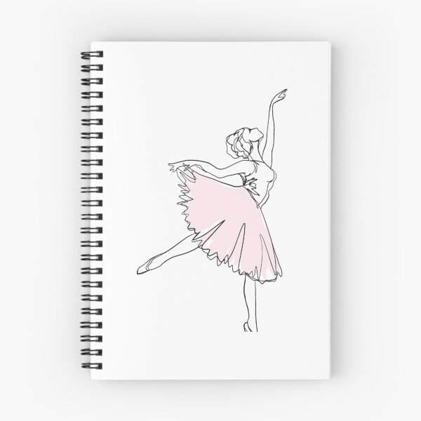 Aperçu de l'œuvre Petite ballerine en tutu rose (dessin au trait) créée et vendue par hknqxony45.