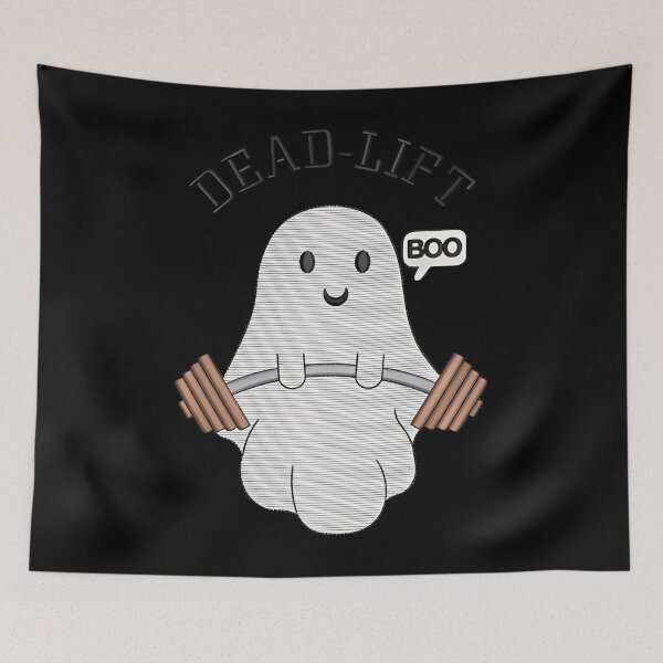 Item preview, Dead Lift Embroidery Ghost Halloween Cute Boo Gym Weights Swea		 designed and sold by godznsdaih67.