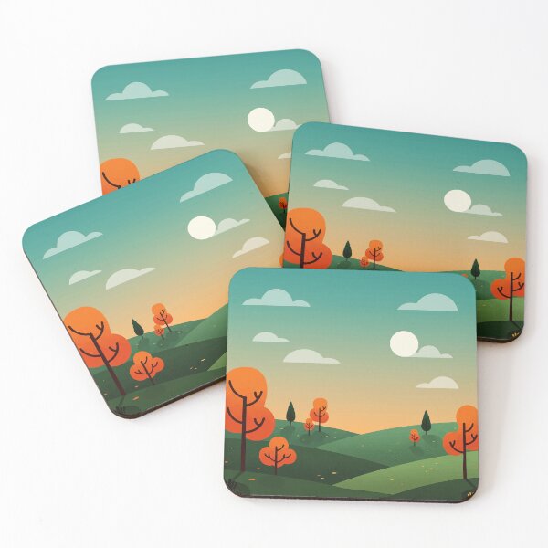 Item preview, View of green hills designed and sold by Design4uStudio.