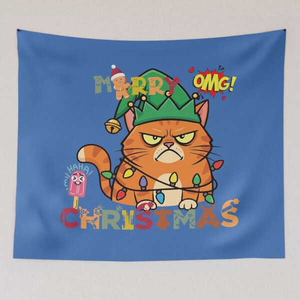 Item preview, Funny Grumpy Cat Christmas T-Shirt, Cute Angry Kitty Holiday Tee designed and sold by TshirtsmileTH.
