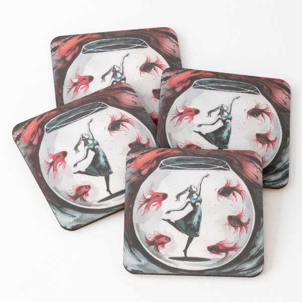 Item preview, Woman dancing in a fishbowl designed and sold by QuanntixArt.