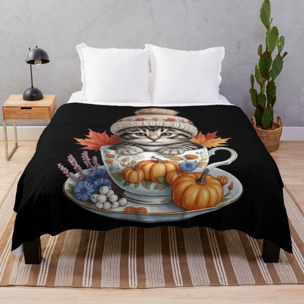Item preview, Autumn Coffee Fall Themed Graphic for Cat Lady Cute Kitten designed and sold by Moon-Ape.