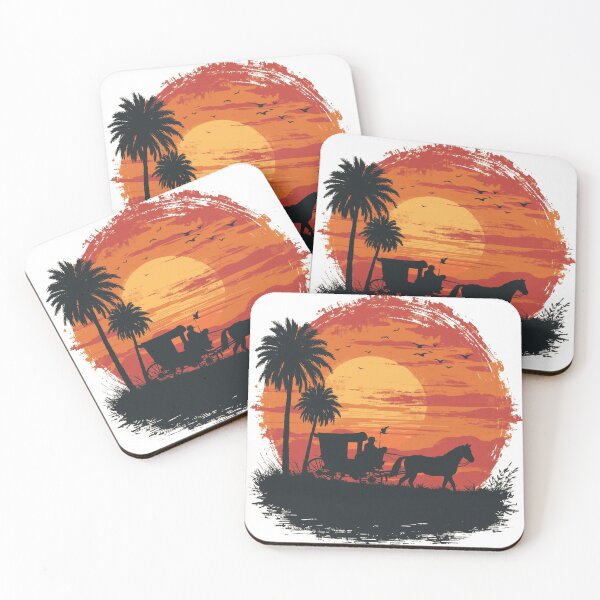 Item preview, Retro Silhouette Carriage Ride designed and sold by Quirky Tees.