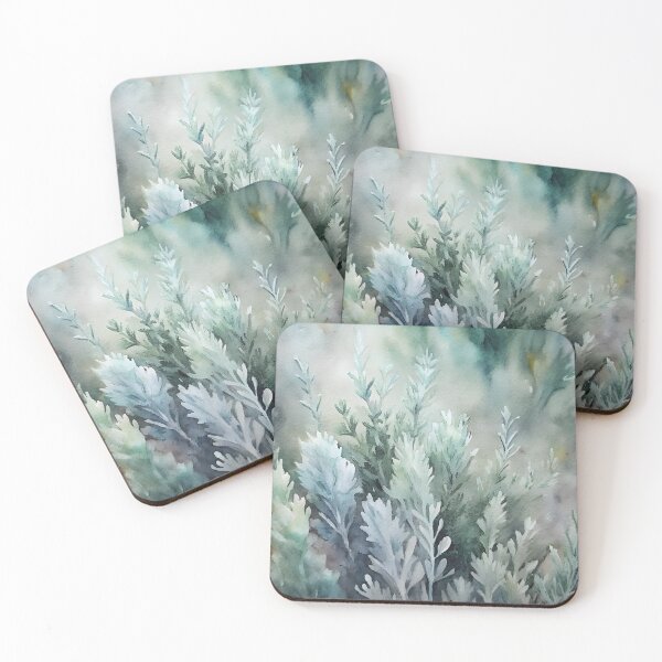 Item preview, Sagebrush Leaves Watercolor Painting designed and sold by AntiqueWhiteArt.