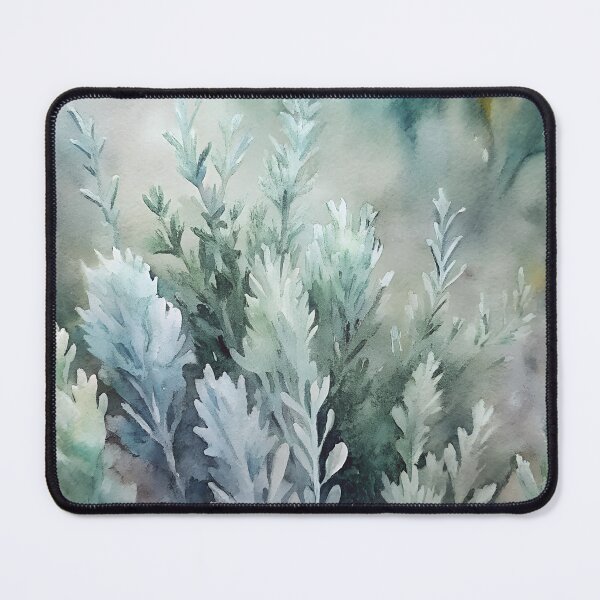 Item preview, Sagebrush Leaves Watercolor Painting designed and sold by AntiqueWhiteArt.