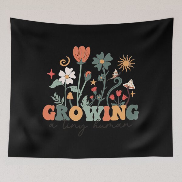 Item preview, Growing A Tiny Human Floral Flowers Tee Funny Pregnancy 		 designed and sold by ceiecgrz78.