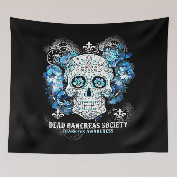 Artikelvorschau, Dead Pancreas Society Diabetes Awareness Totenkopf Blume entworfen und verkauft von godznsdaih67.