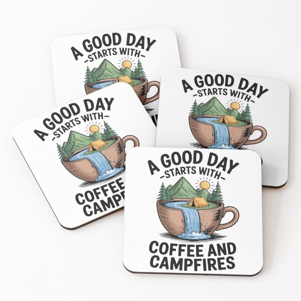 Item preview, A Good Day Starts With Coffee And Campfires FUnny Camping designed and sold by Formatage.