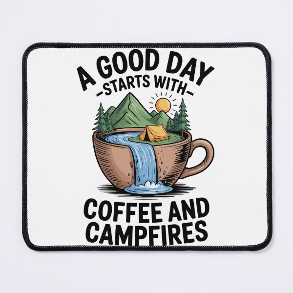 Item preview, A Good Day Starts With Coffee And Campfires FUnny Camping designed and sold by Formatage.