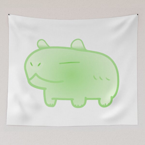 Item preview, Green Ectoplasm Ghost Ghostly Goo Halloween Capybara designed and sold by MiscibilityArt.