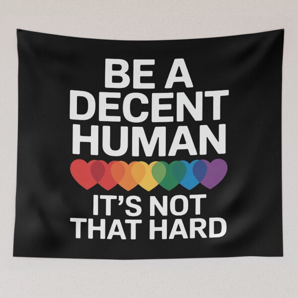 Item preview, Lgbt Heart Retro Be A Decent Human It'S Not That Hard designed and sold by SlogariArt.