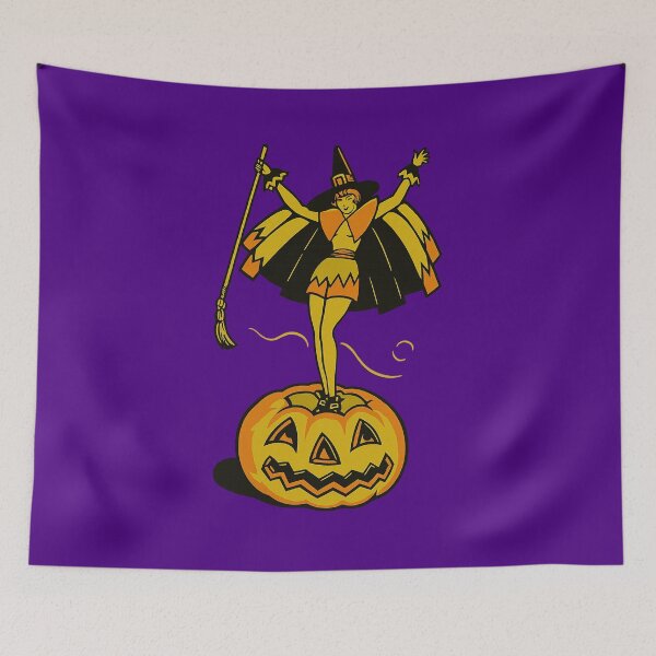 Item preview, Halloween Witch On Jack O Lantern designed and sold by MidnightMovieRB.
