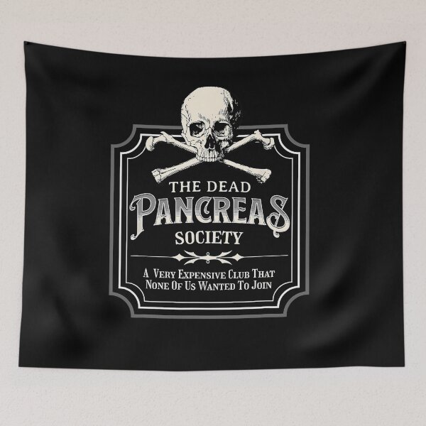 Item preview, Dead Pancreas Society Type One Diabetes T1D Awareness Skull 		 designed and sold by godznsdaih67.