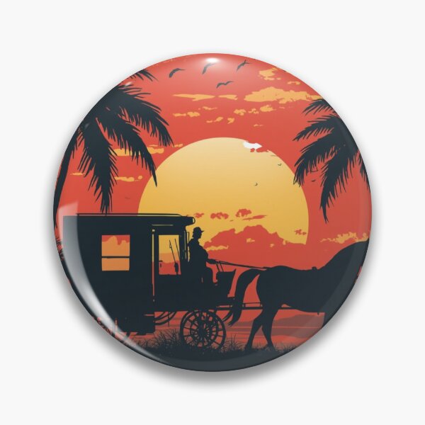 Artikelvorschau, Vintage Sonnenuntergang Pferdekutsche entworfen und verkauft von Quirky Tees.