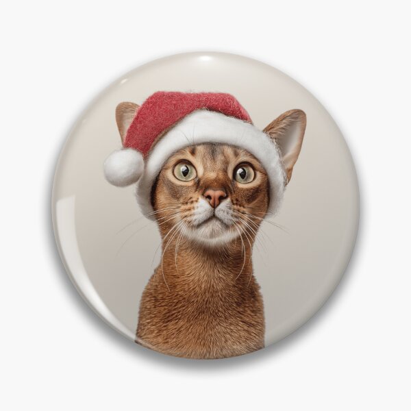 Artikelvorschau, Abessinierkatze mit Weihnachtsmütze – Festliches Abessinierkatze Weihnachtsdesign entworfen und verkauft von LazyOwlStore.
