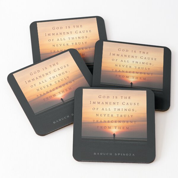 Item preview, Baruch Spinoza quote: God is the Immanent Cause of all things, never truly transcendent from them. designed and sold by artbleed.