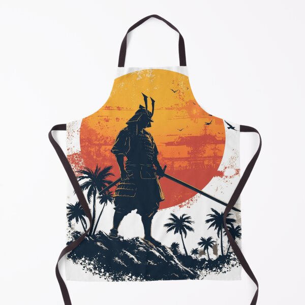 Artikelvorschau, Retro-Sonnenuntergang-Samurai entworfen und verkauft von Quirky Tees.