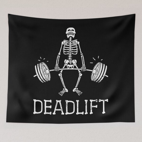 Artikelvorschau, DEADLIFT Lustiges Halloween-Skelett-Gewichtheber-Training entworfen und verkauft von godznsdaih67.