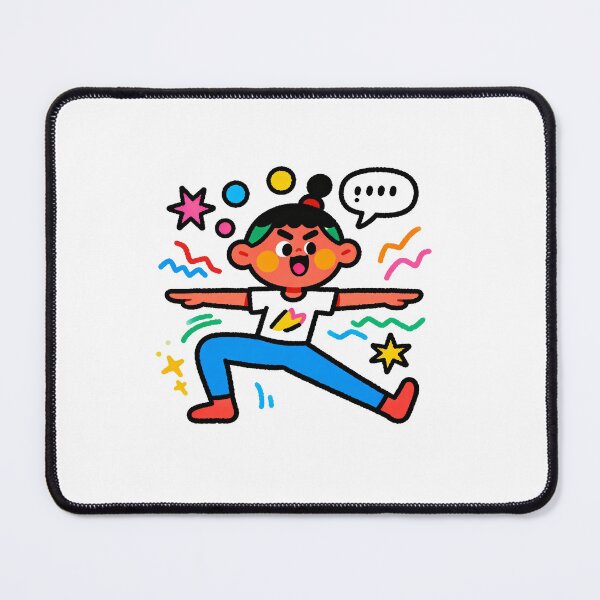 Item preview, Colorful Cartoon Yoga Pose T-Shirt designed and sold by KARTICK DUTTA.