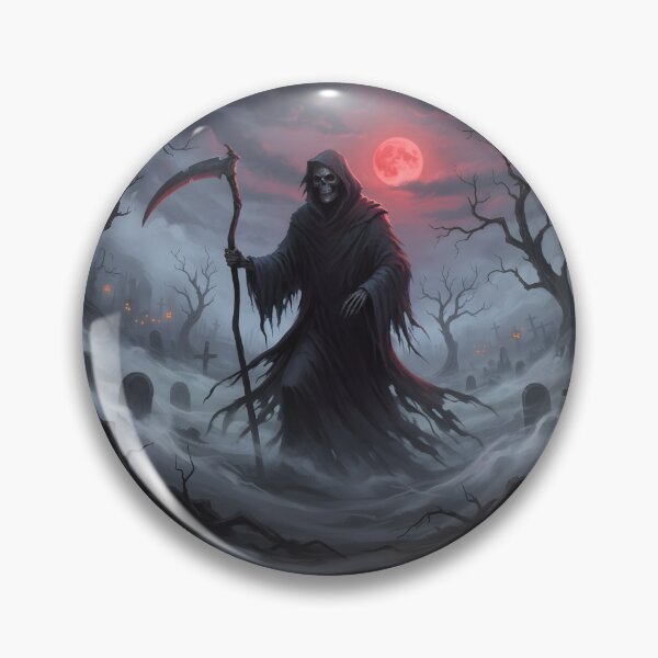 Item preview, Grim Reaper Blood Moon Halloween Horror Art designed and sold by kaleevfidonea.