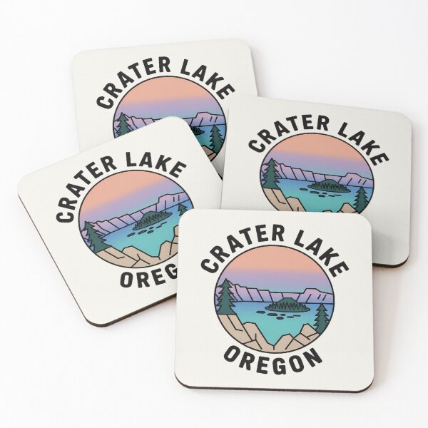 Item preview, Minimalist Crater Lake National Park Oregon Sticker designed and sold by Horizon Tales.