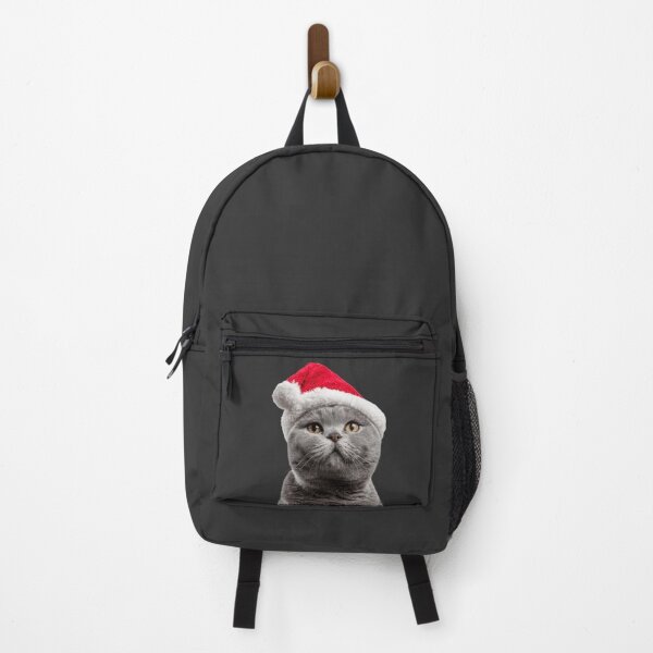 Item preview, British Shorthair cat with Christmas Hat – Festive British Shorthair cat Xmas Design designed and sold by LazyOwlStore.