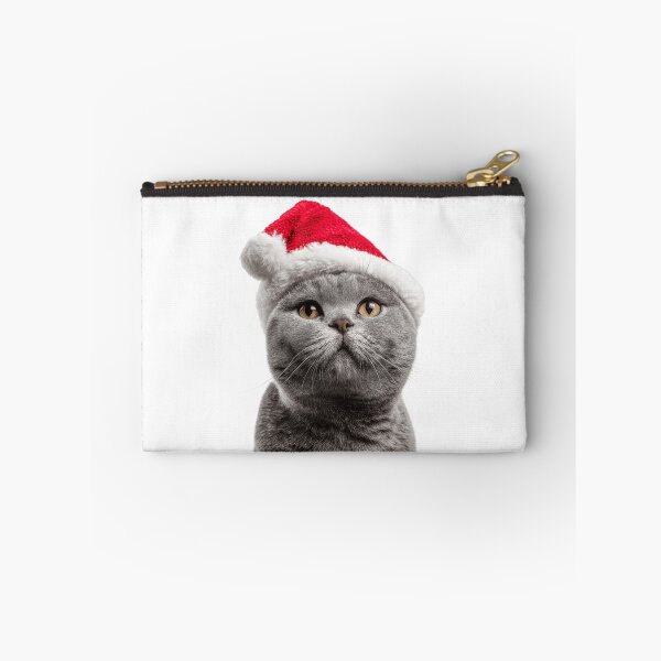 Item preview, British Shorthair cat with Christmas Hat – Festive British Shorthair cat Xmas Design designed and sold by LazyOwlStore.