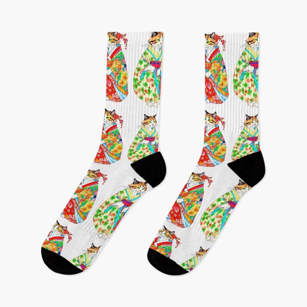Item preview, Elegant Japanese Kimono Cats designed and sold by LanaGustavsson.