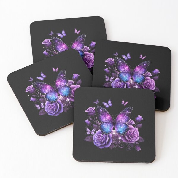 Item preview, Beautiful Butterfly Purple Rose Elegant Butterfly Lovers Gifts Women designed and sold by MarkShank.