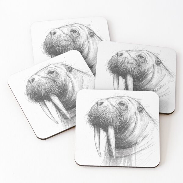 Item preview, Walrus Portrait designed and sold by Leon Woods Pencil Art.