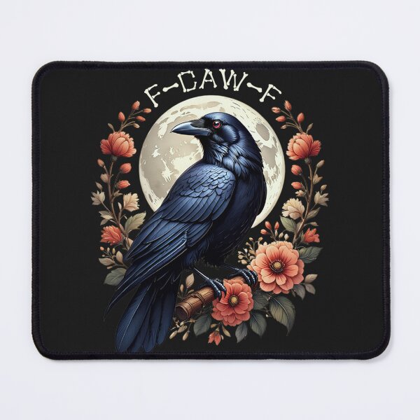 Item preview, F-Caw-F Crow Funny Raven Adult Humor Nature Graphic Under the Moon designed and sold by MarkShank.