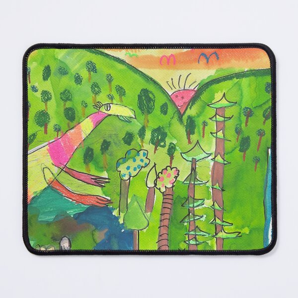Item preview, Colorful Dinosaur in Forest Kids Art Painting designed and sold by idtecss.