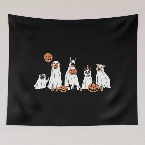 Item preview, Funny Dog Halloween Trick Or Treat Boo Ghost Pumpkin Dogs 		 designed and sold by mrjxbbongv37.