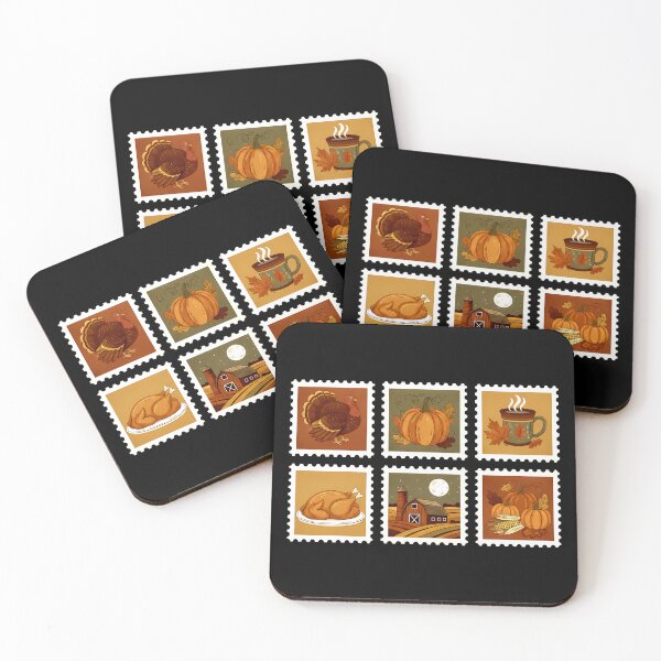 Item preview, Thanksgiving Vintage Stamps designed and sold by Funny Vintage Stickers And T-Shirts.