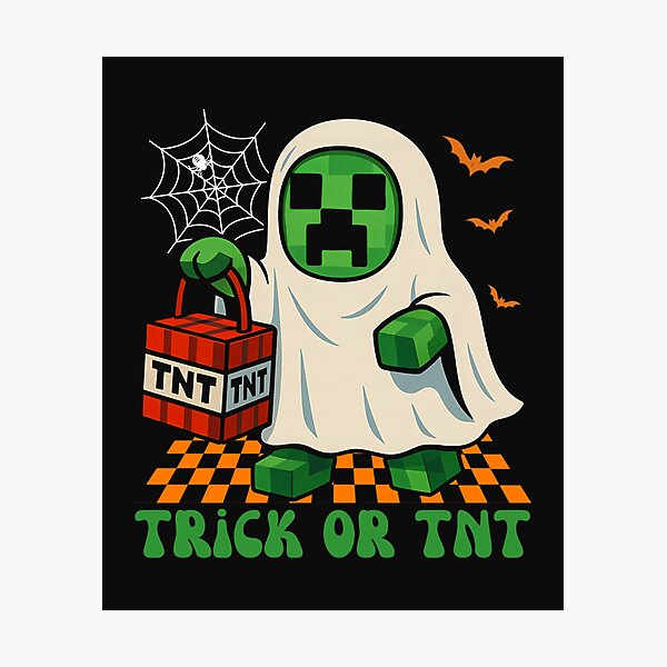 Item preview, Funny Halloween Ghost Gamer Pixel Kids Boy Trick or TNT Graphic designed and sold by MarkShank.