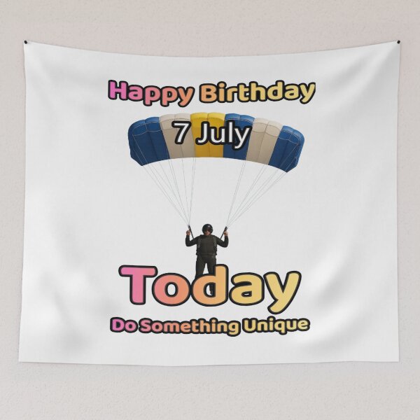 Item preview, Birthday Parachutist 7 July designed and sold by ariksworld.