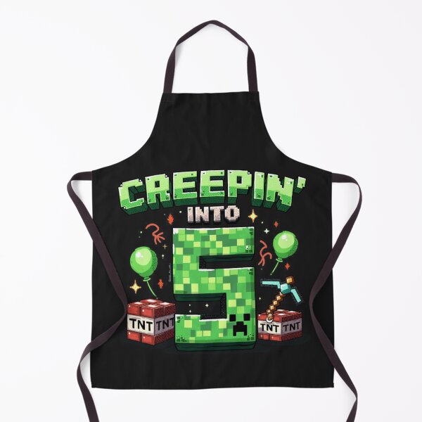 Item preview, Creepin' Into 5: It's My 5th Birthday Boy Gamer Pixel Graphic designed and sold by MarkShank.