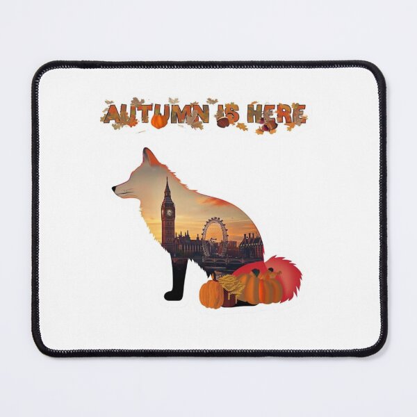 Item preview, Autumn Fox Sticker Filled with London Skyline designed and sold by Imaginarium of Chaos falcon88 .