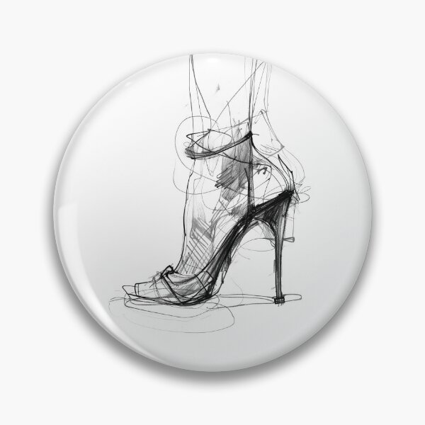 Item preview, Timeless Elegance – Feminine High Heel Art designed and sold by SleekLineSketches.