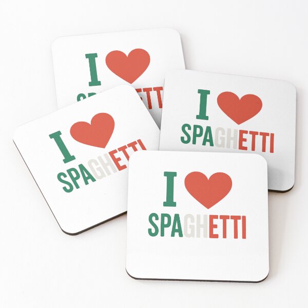 Item preview, I Love Spaghetti Italian Food Pasta Design designed and sold by Fleetwood1994.
